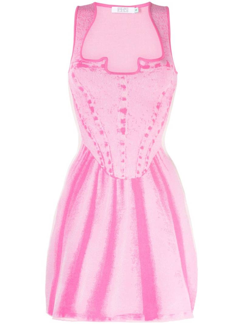 PH5 Poppy trompe-l'oeil mini dress - Pink von PH5