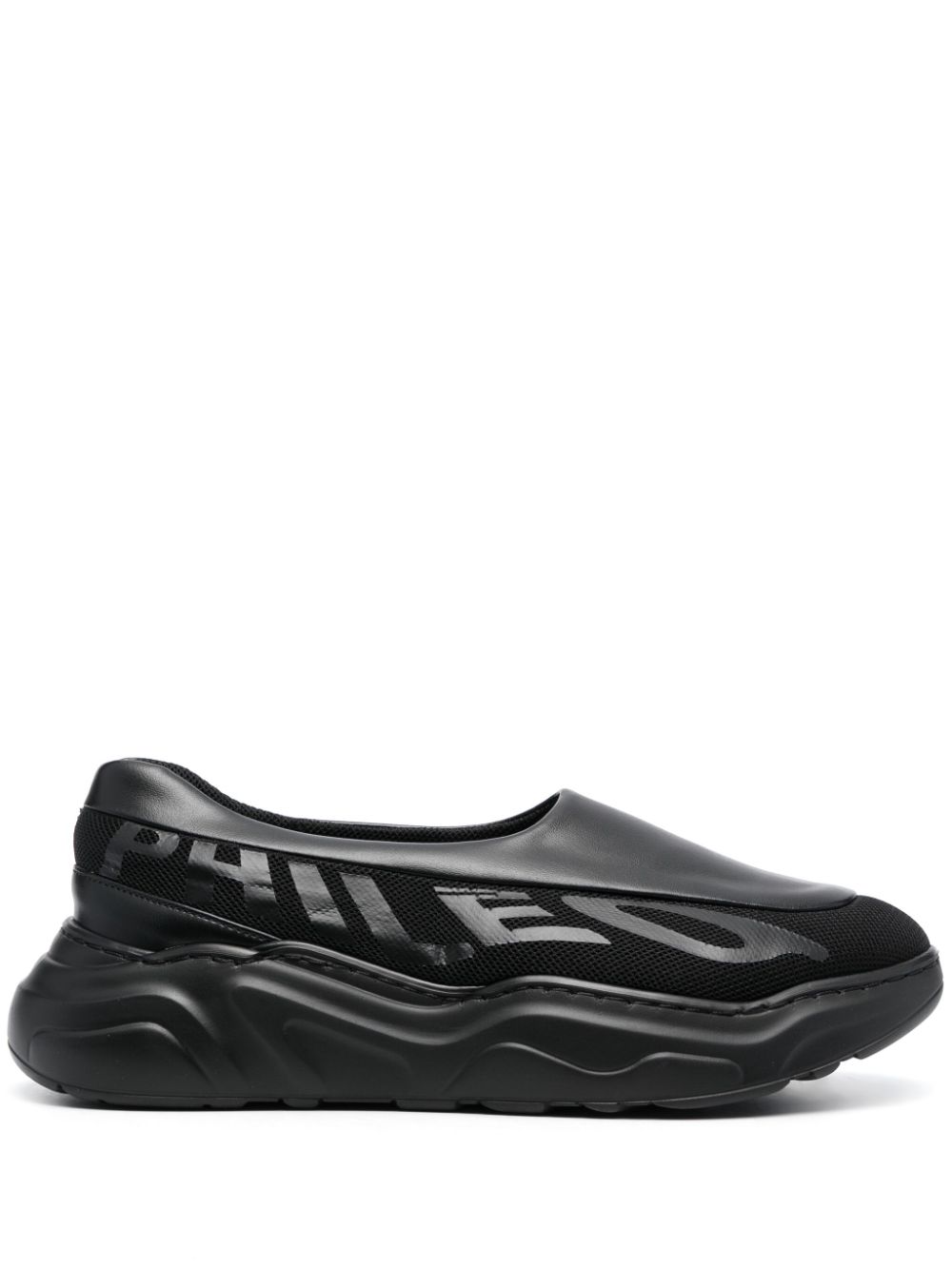 PHILEO logo-print low-top laceless sneakers - Black von PHILEO