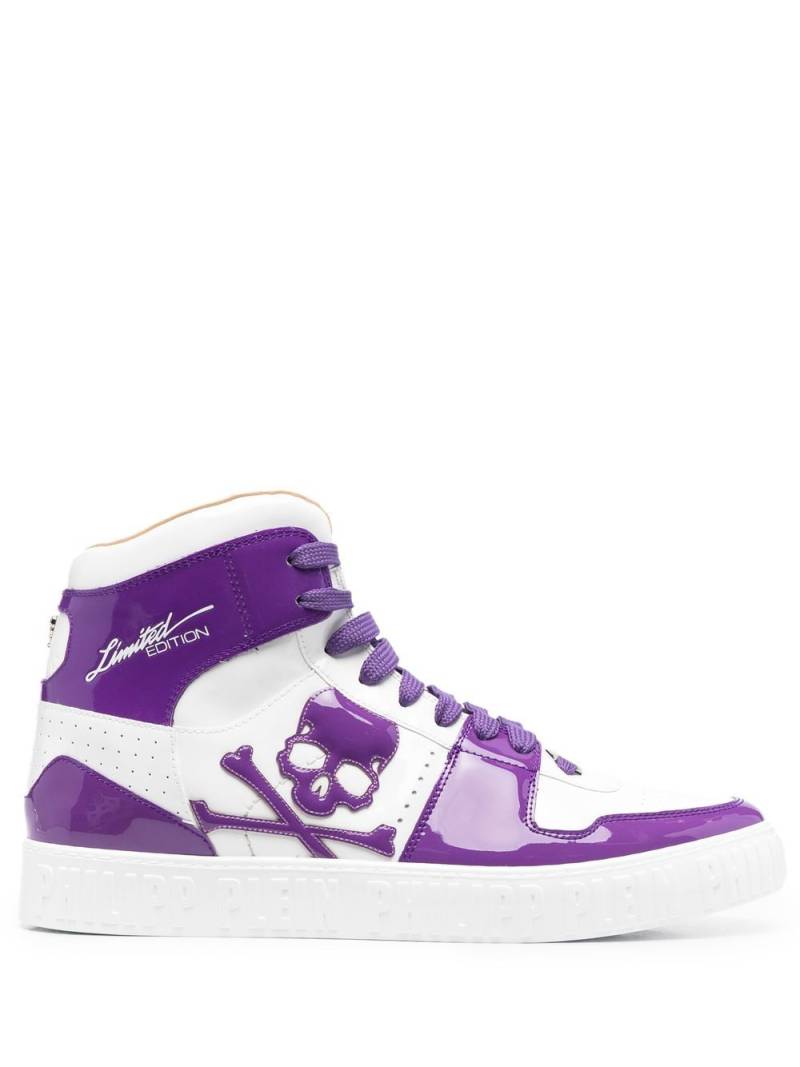 Philipp Plein Skull lace-up sneakers - Purple von Philipp Plein