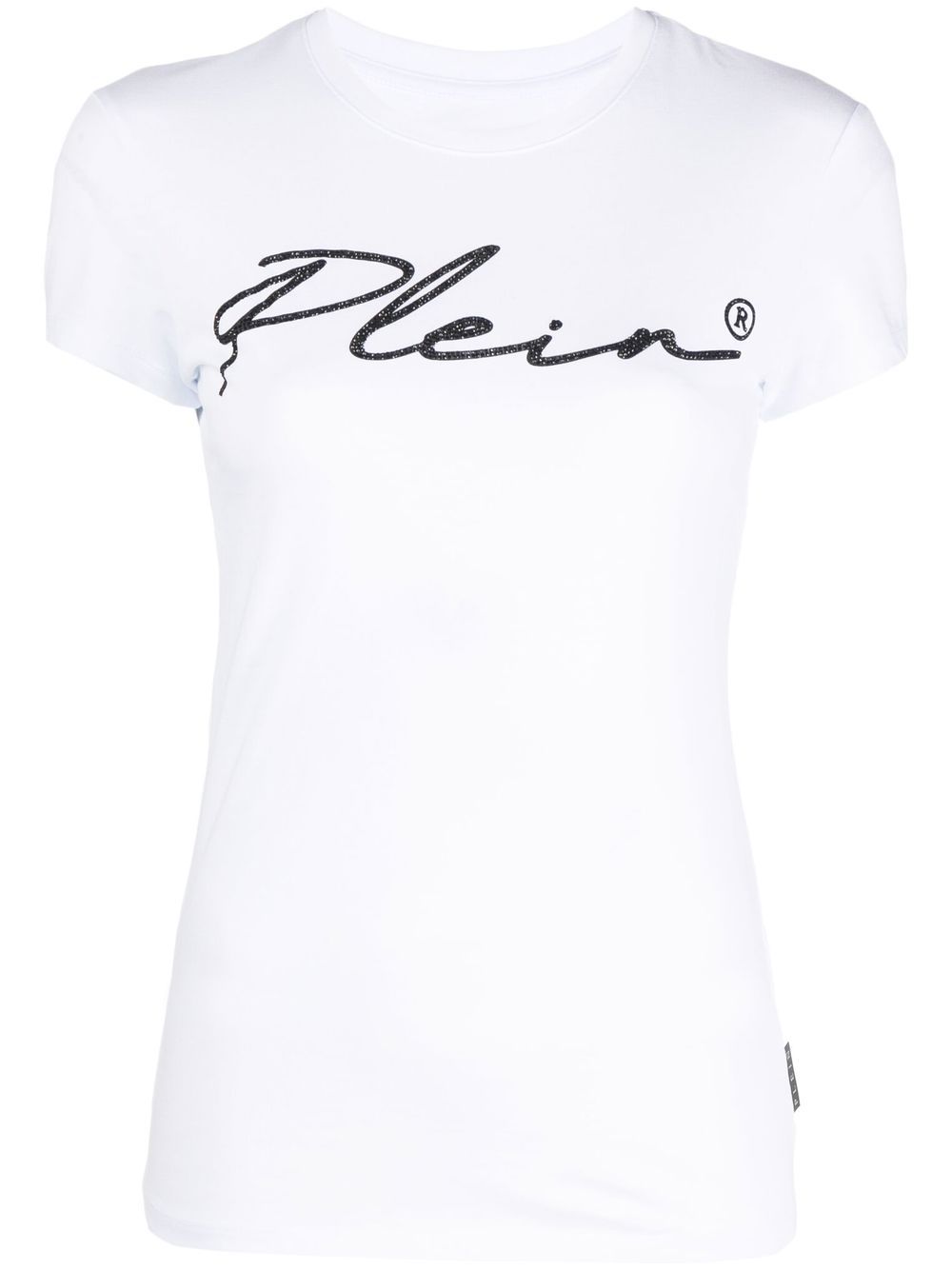 Philipp Plein script logo crystal-embellished T-shirt - White von Philipp Plein