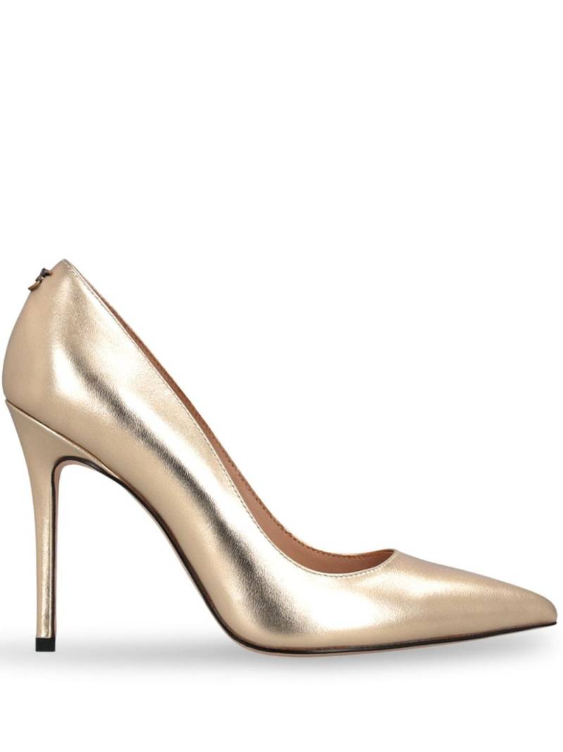 PINKO 105mm Love Birds laminated pumps - Gold von PINKO