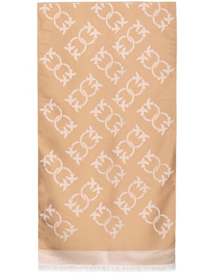 PINKO Acronis Love Birds-motif scarf - Neutrals von PINKO