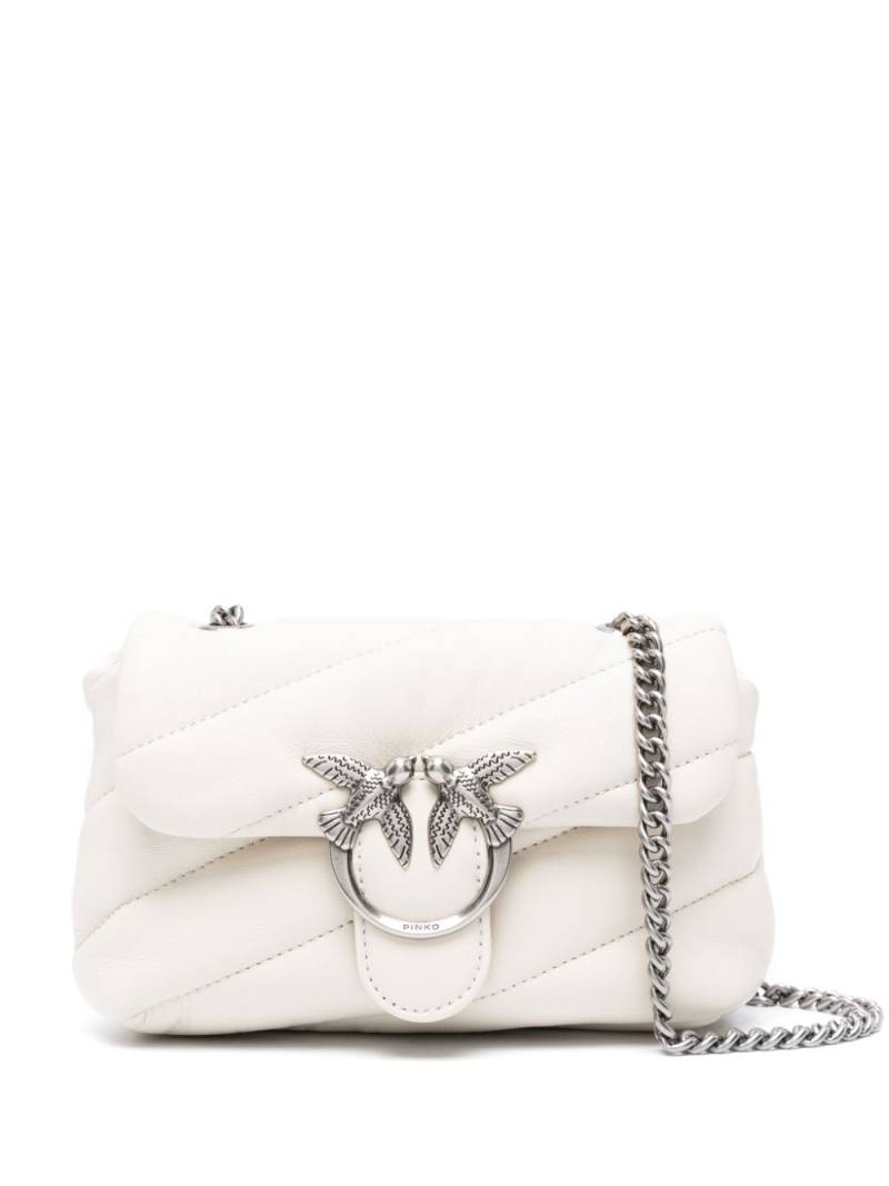 PINKO Baby Love quilted leather shoulder bag - White von PINKO