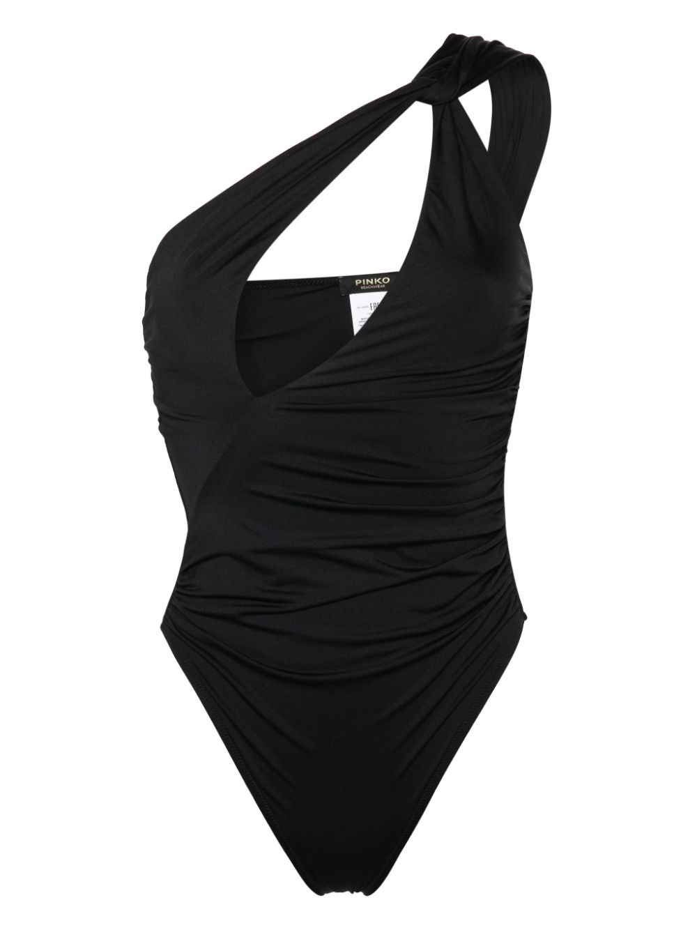 PINKO Berge one-shoulder swimsuit - Black von PINKO