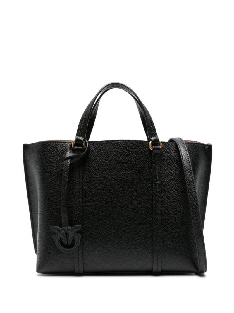 PINKO Carrie leather tote bag - Black von PINKO