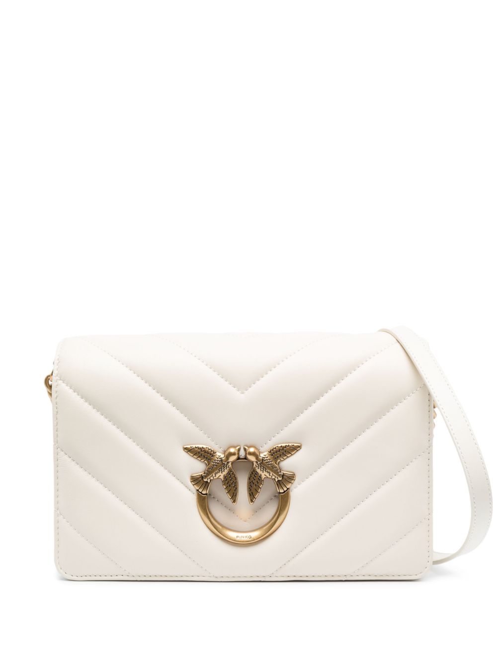 PINKO Classic Love Click crossbody bag - White von PINKO