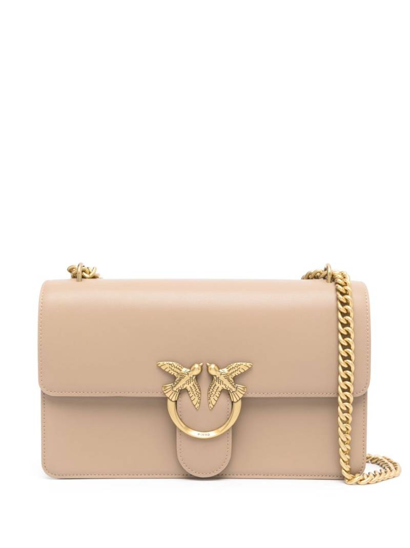 PINKO Classic Love leather shoulder bag - Neutrals von PINKO