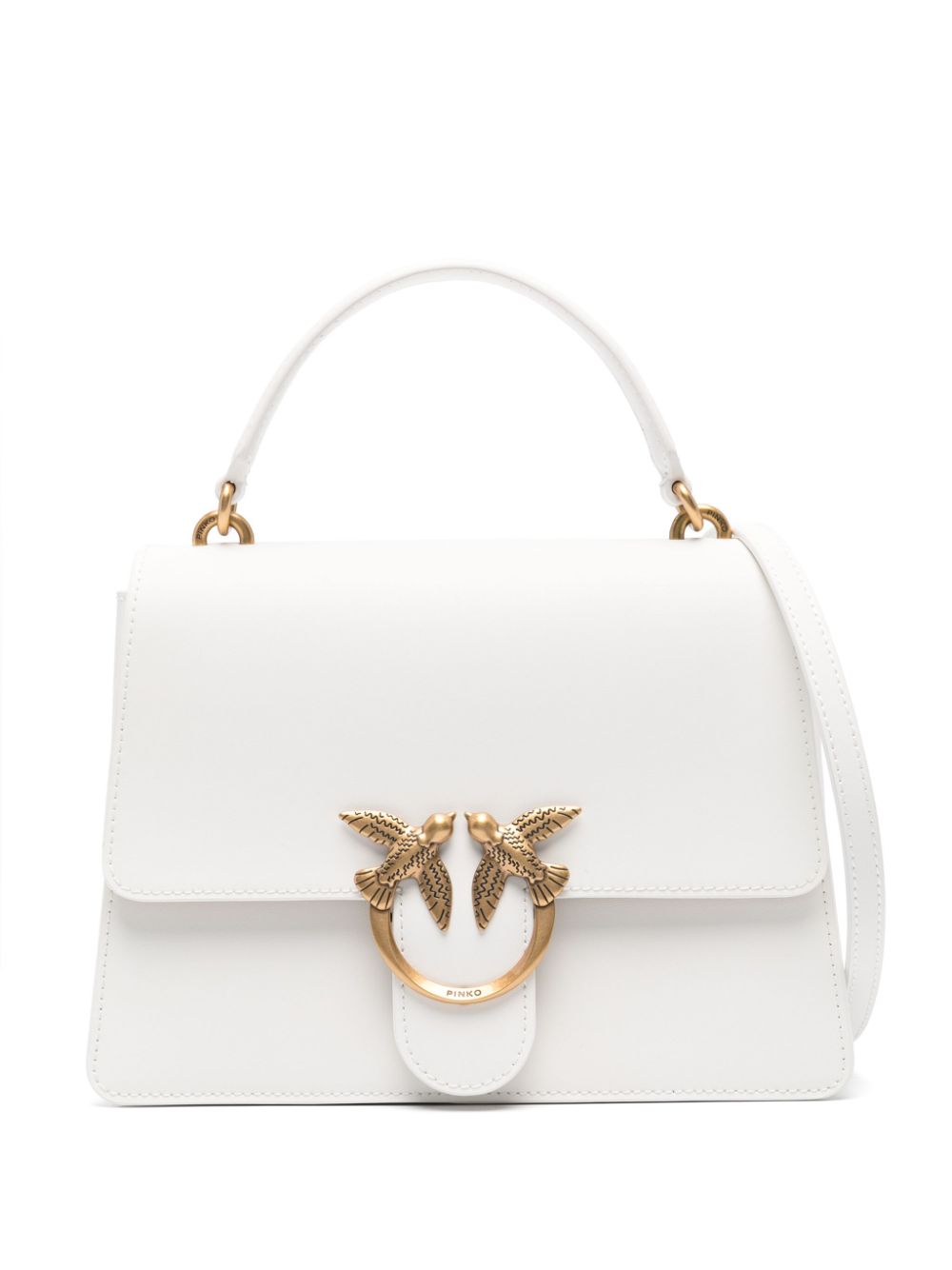 PINKO Classic Love tote bag - White von PINKO