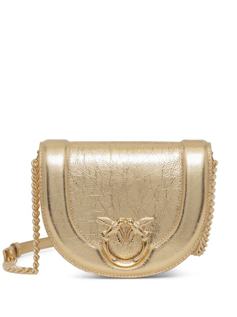 PINKO Cracked effect cross body bag - Gold von PINKO