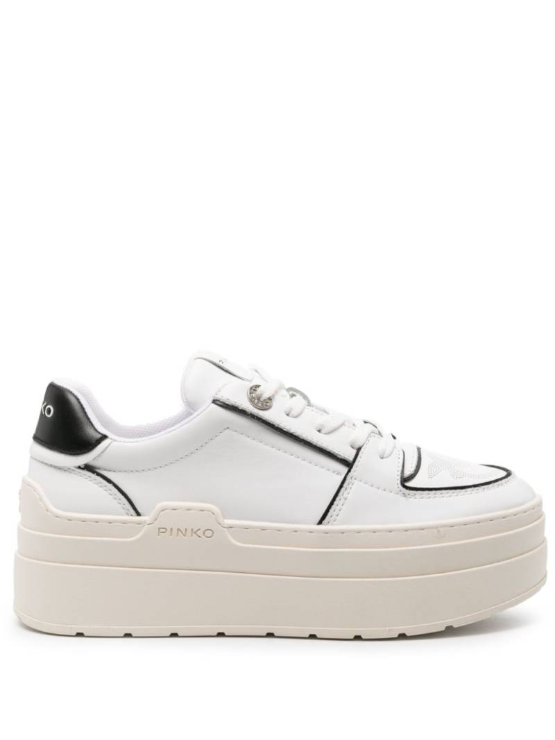 PINKO Greta two-tone platform sneakers - White von PINKO