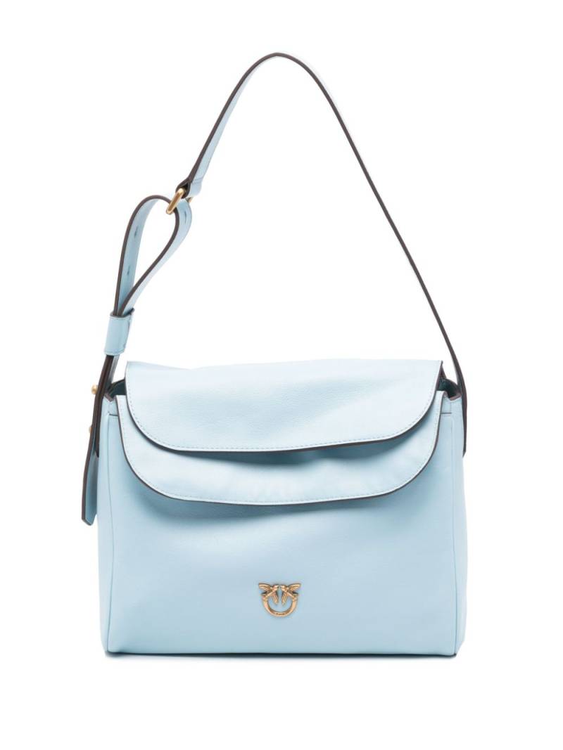 PINKO Leaf leather shoulder bag - Blue von PINKO