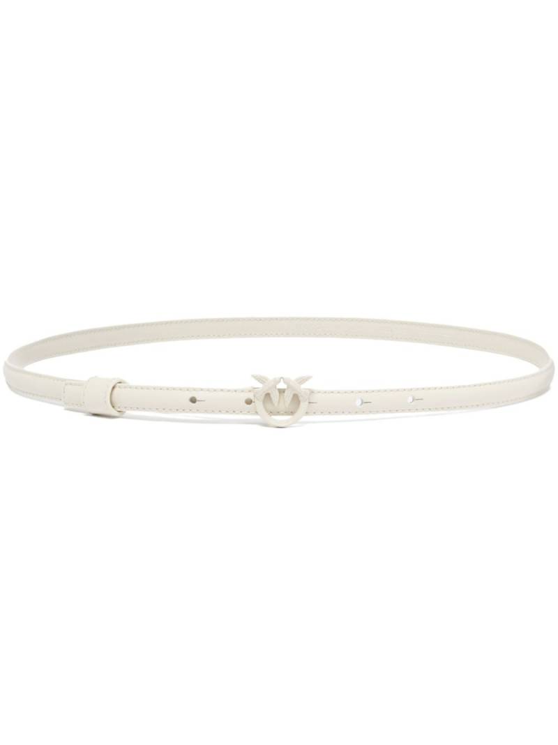 PINKO Love Berry H1 leather belt - White von PINKO