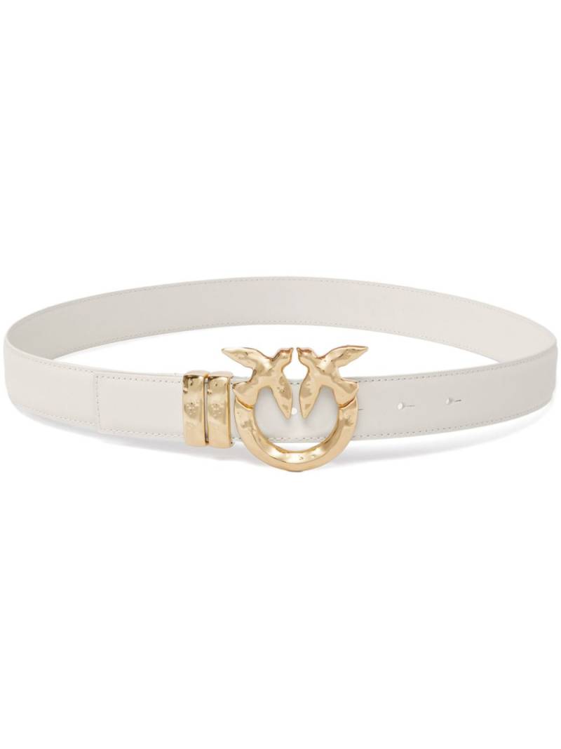 PINKO Love Berry H3 leather belt - White von PINKO