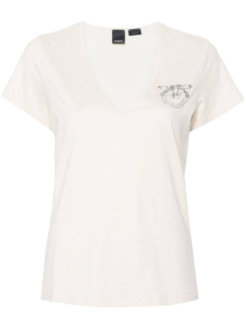 PINKO Love Birds T-shirt - Neutrals von PINKO