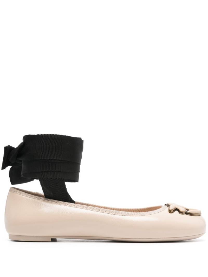 PINKO Love Birds ballerina shoes - Neutrals von PINKO