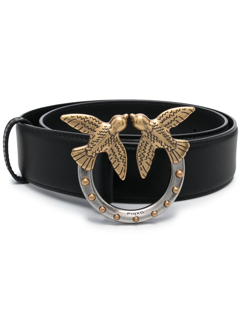 PINKO Love Birds buckle belt - Black von PINKO