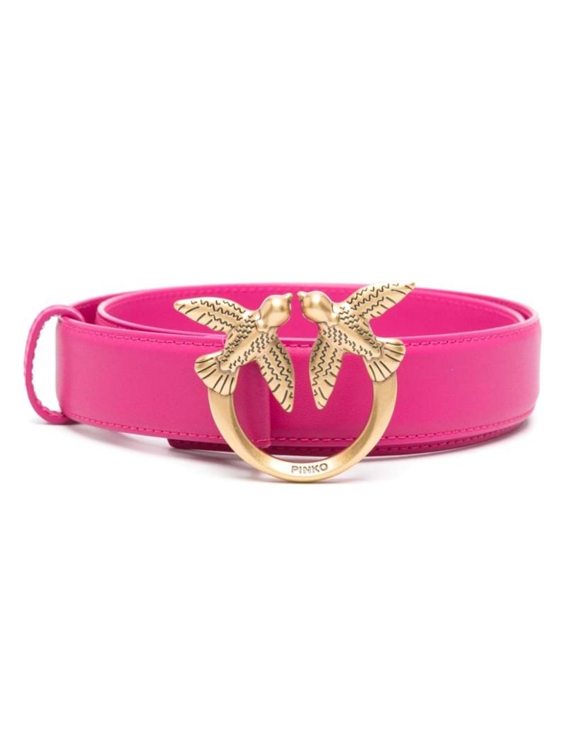 PINKO Love Birds-buckle leather belt von PINKO