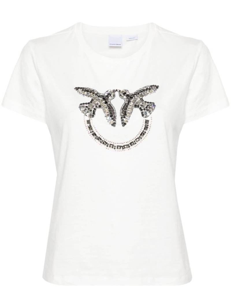 PINKO Love Birds cotton T-shirt - White von PINKO