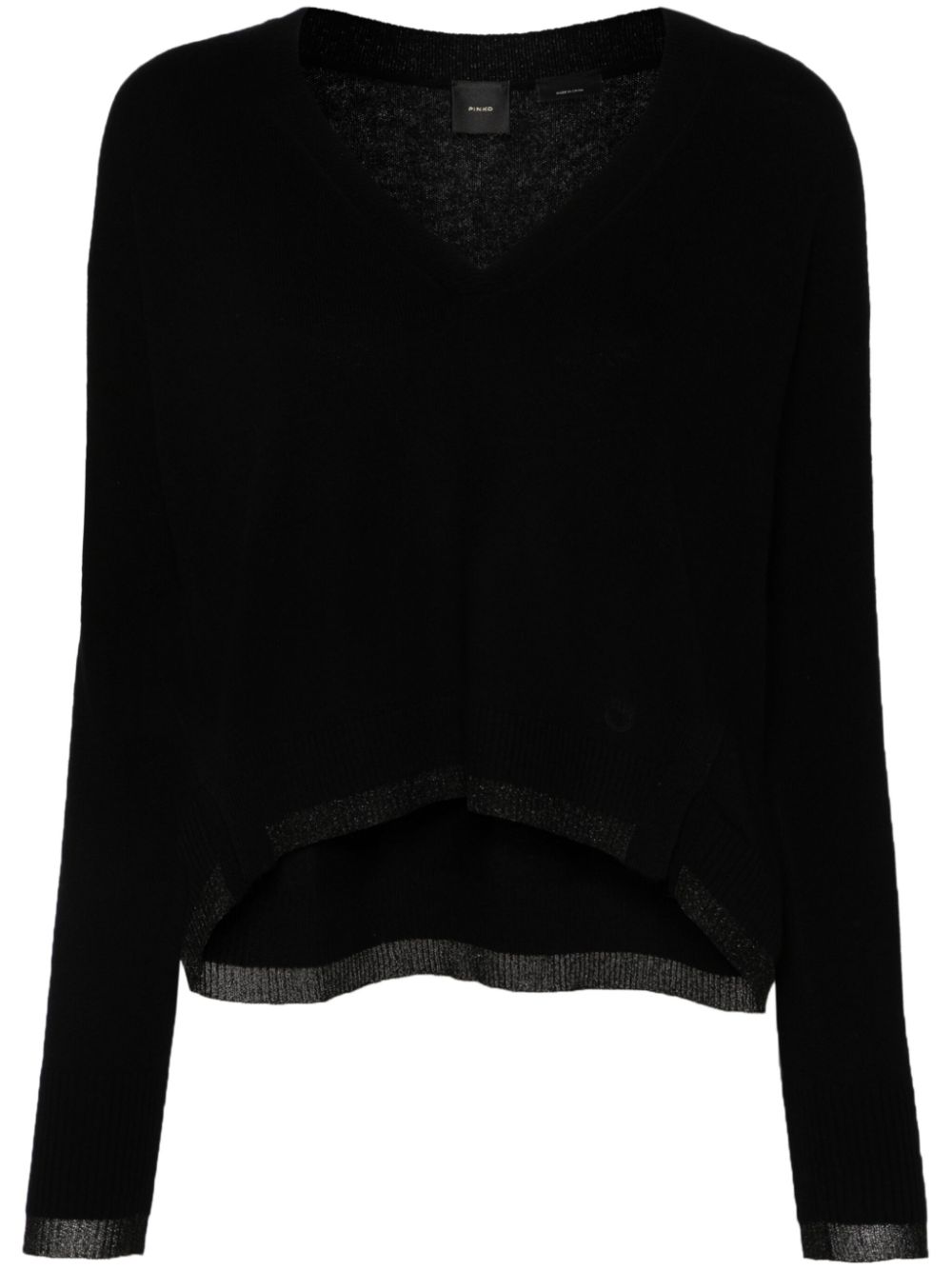 PINKO Love Birds embroidery sweater - Black von PINKO