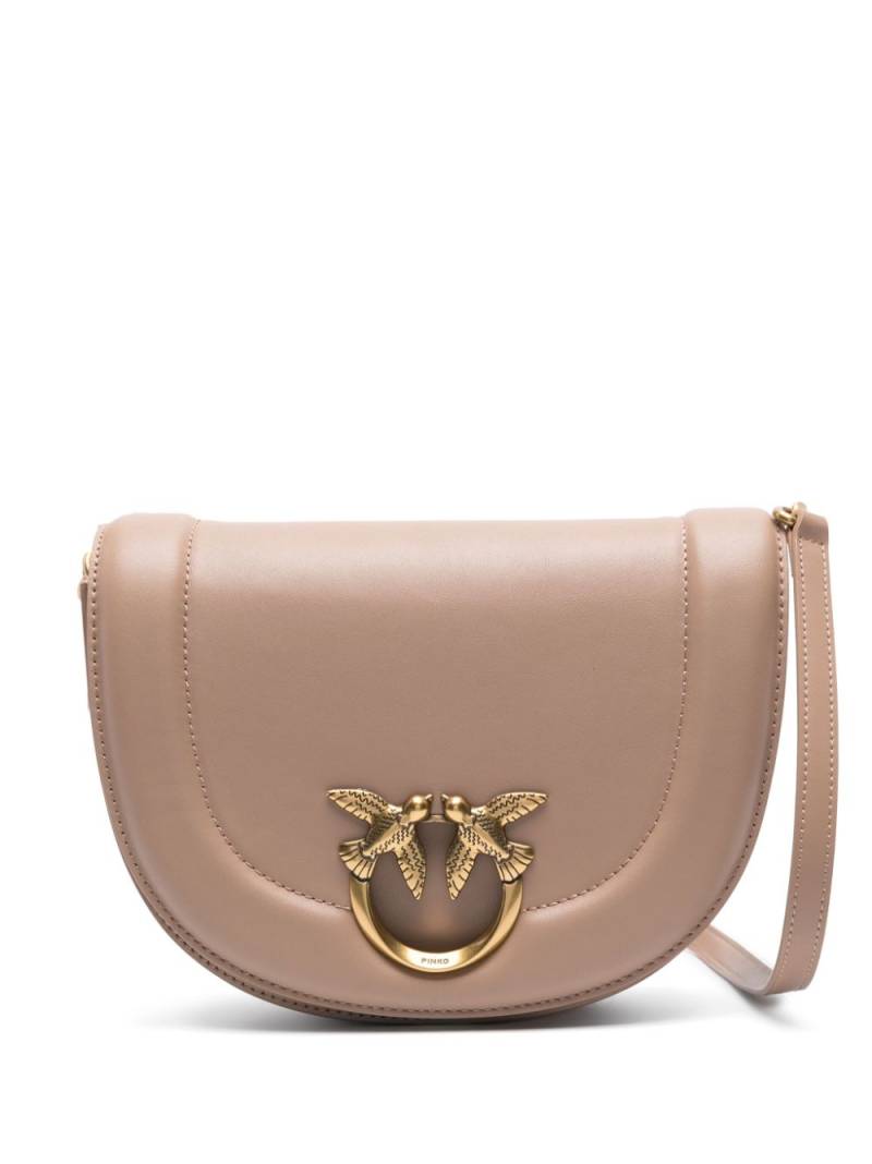 PINKO Love Birds leather crossbody bag - Brown von PINKO