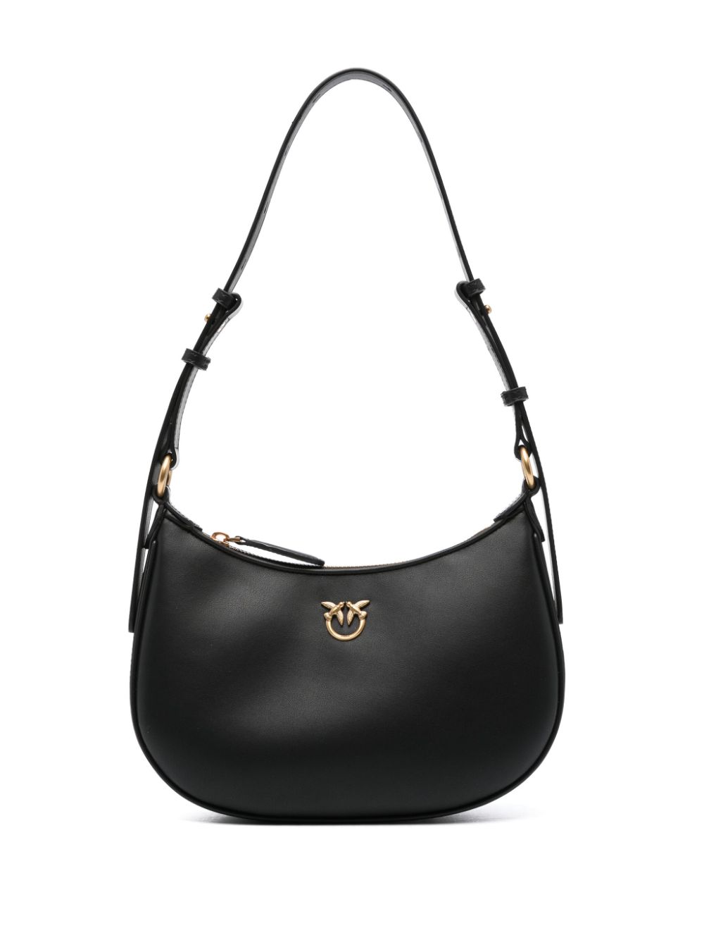 PINKO Love Birds leather shoulder bag - Black von PINKO