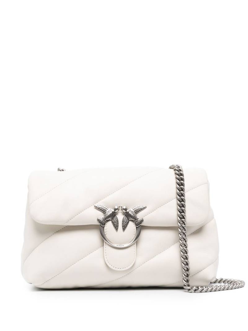 PINKO Love Birds-plaque crossbody bag - White von PINKO