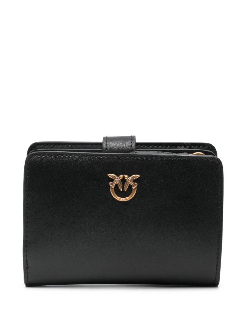 PINKO Love Birds-plaque wallet - Black von PINKO