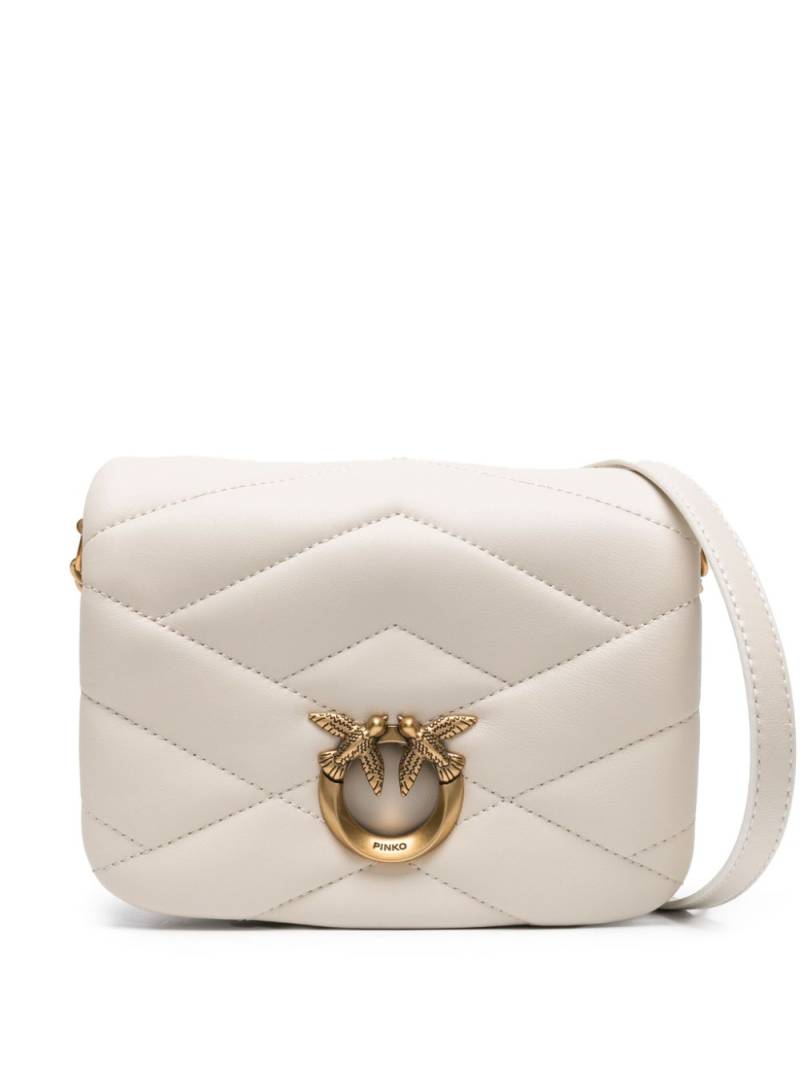 PINKO Love Click quilted shoulder bag - White von PINKO