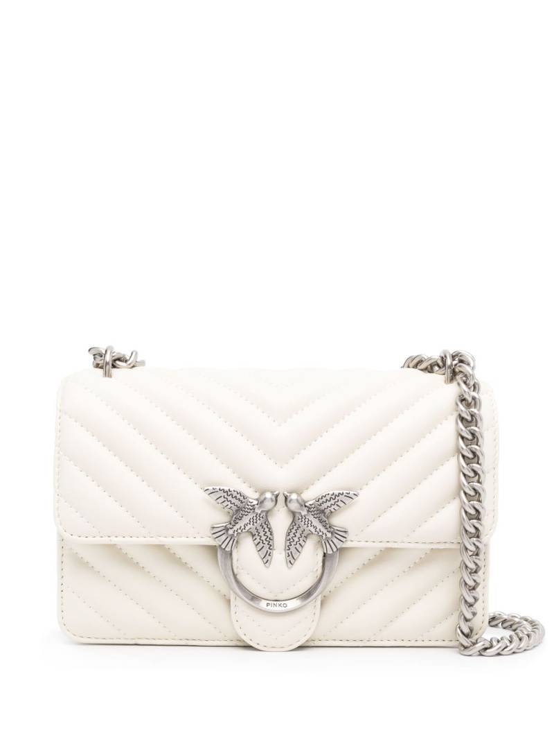 PINKO Love One quilted crossbody bag - Neutrals von PINKO