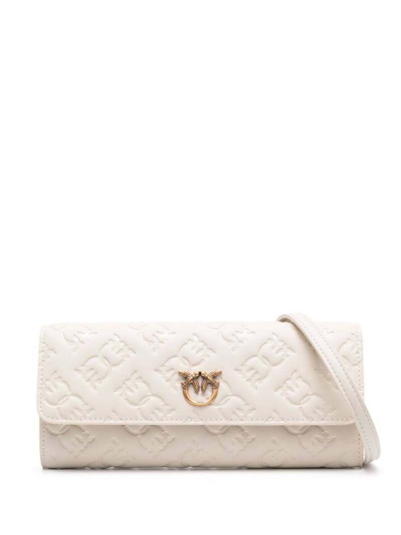 PINKO Love Tiny Birds clutch bag - White von PINKO