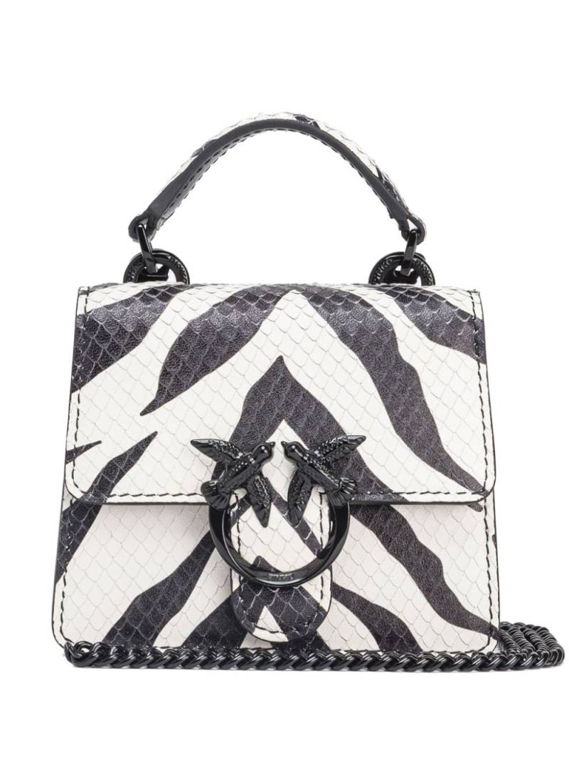 PINKO Love one top handle mini bag - White von PINKO