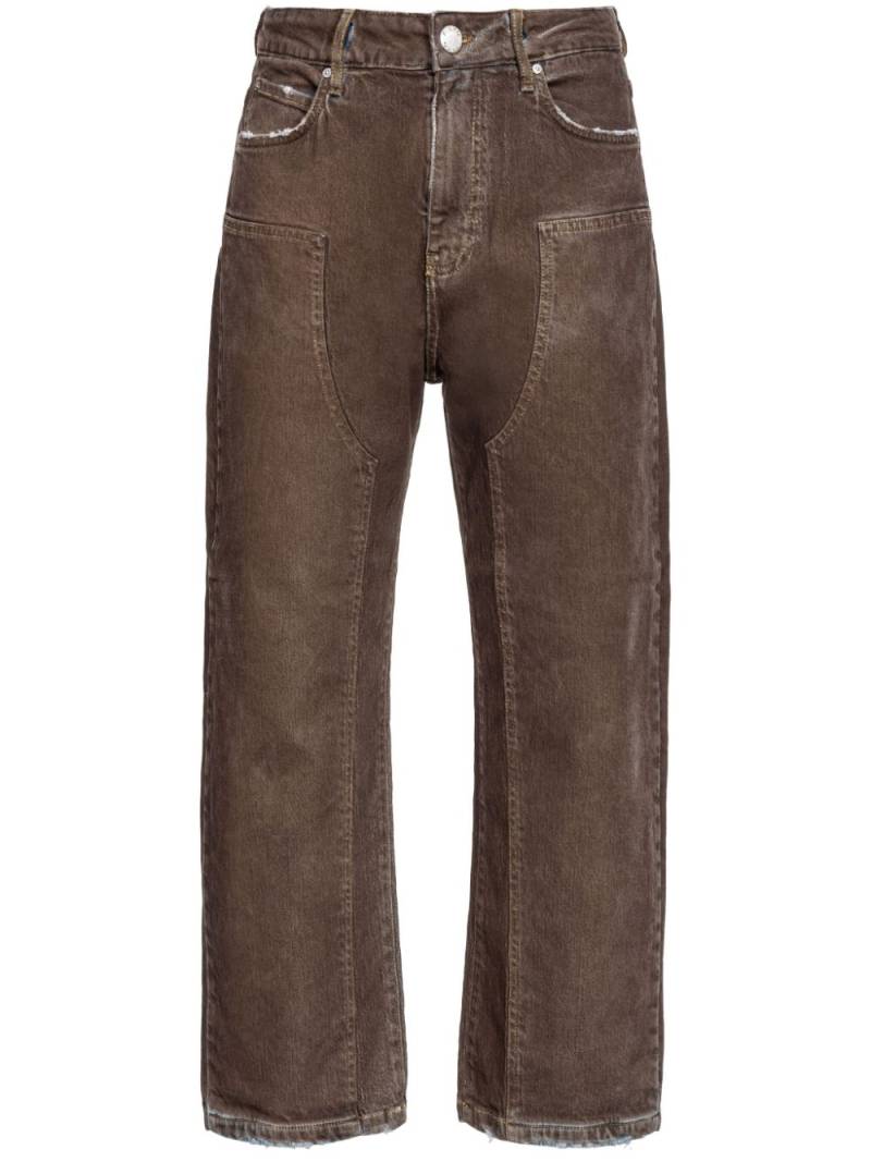 PINKO Mixer panelled straight-leg jeans - Brown von PINKO