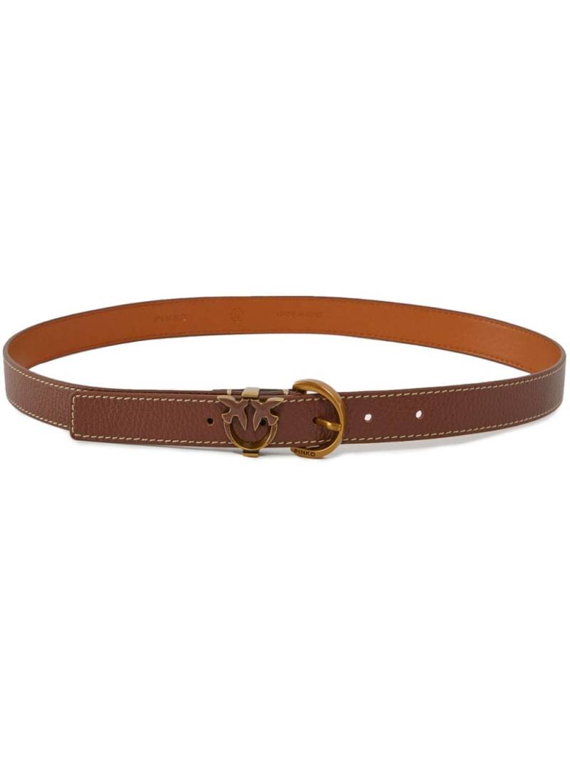 PINKO Tamboril H2.5 leather belt - Brown von PINKO