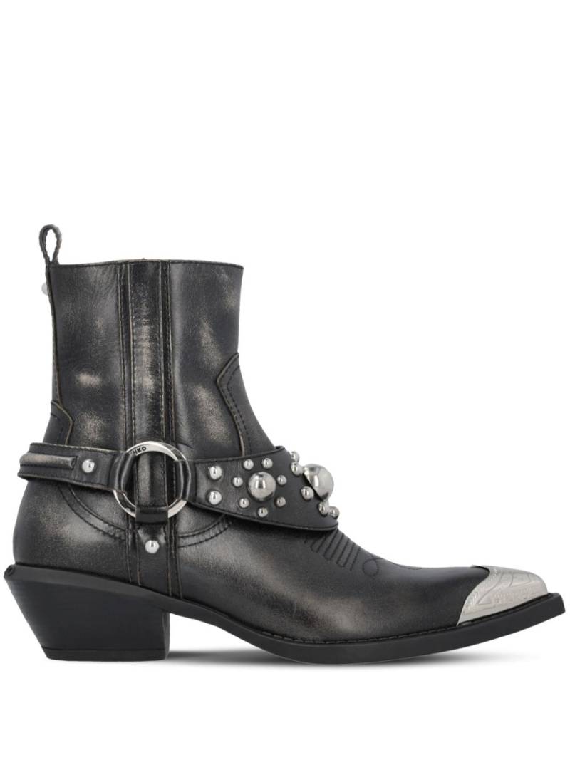 PINKO Tex leather ankle boots - Black von PINKO