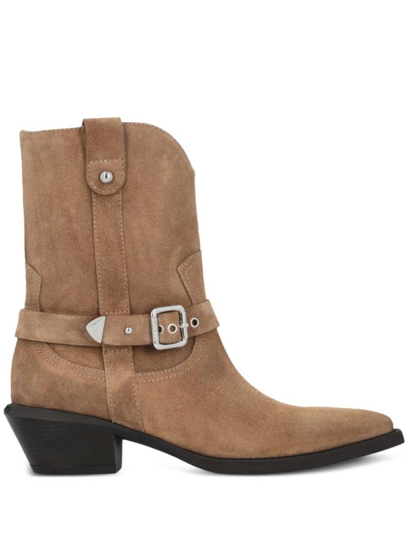 PINKO Tex suede ankle boots - Brown von PINKO