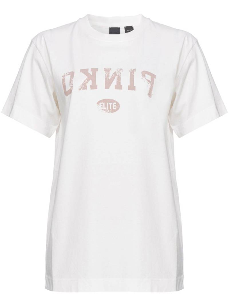 PINKO Tiramisu cotton T-shirt - White von PINKO