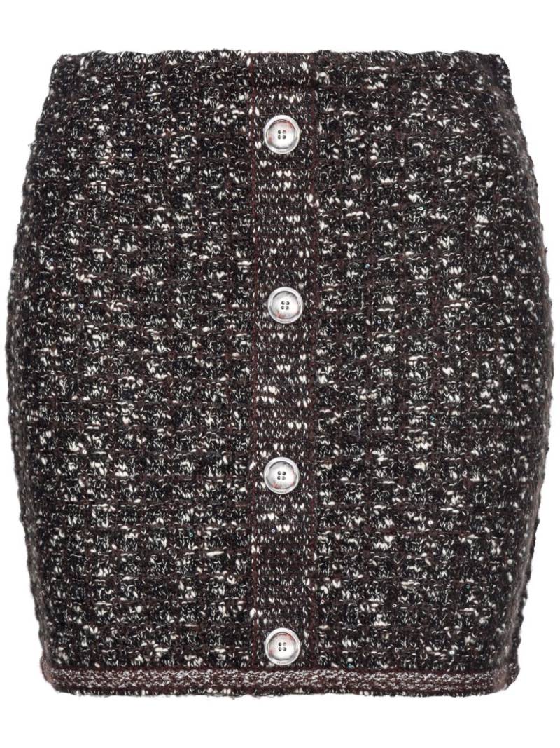 PINKO Vinacciolo knitted mini skirt - Black von PINKO