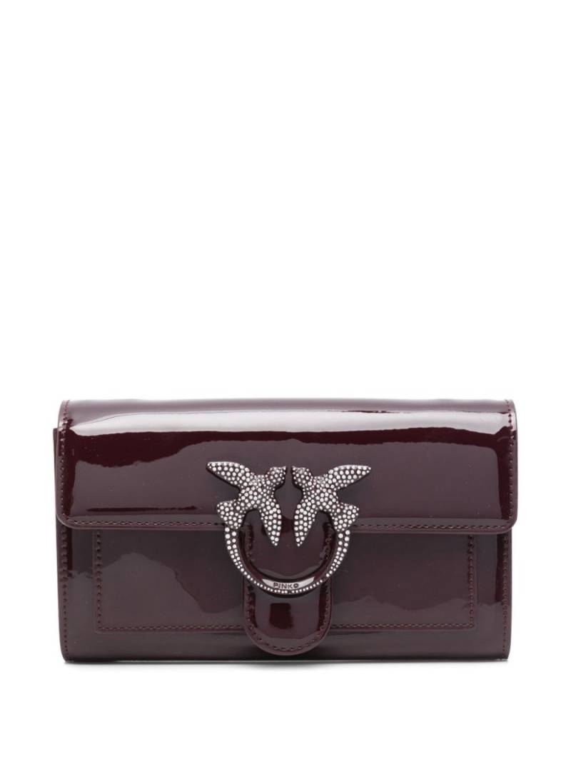 PINKO bird-buckle patent wallet - Brown von PINKO