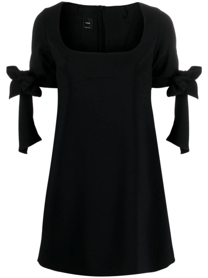 PINKO bow-detailing square-neck dress - Black von PINKO