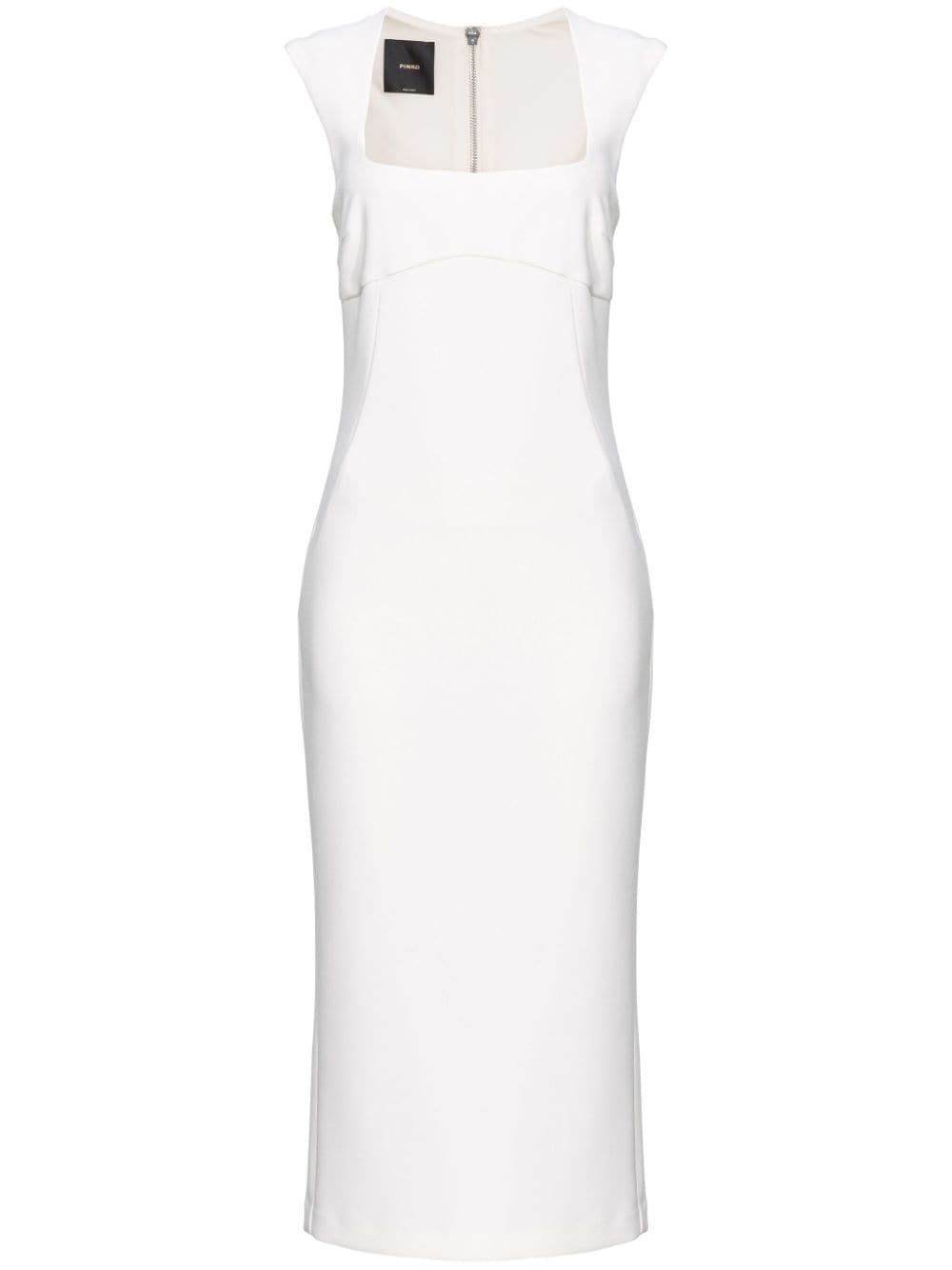 PINKO crepe cap-sleeve midi dress - White von PINKO