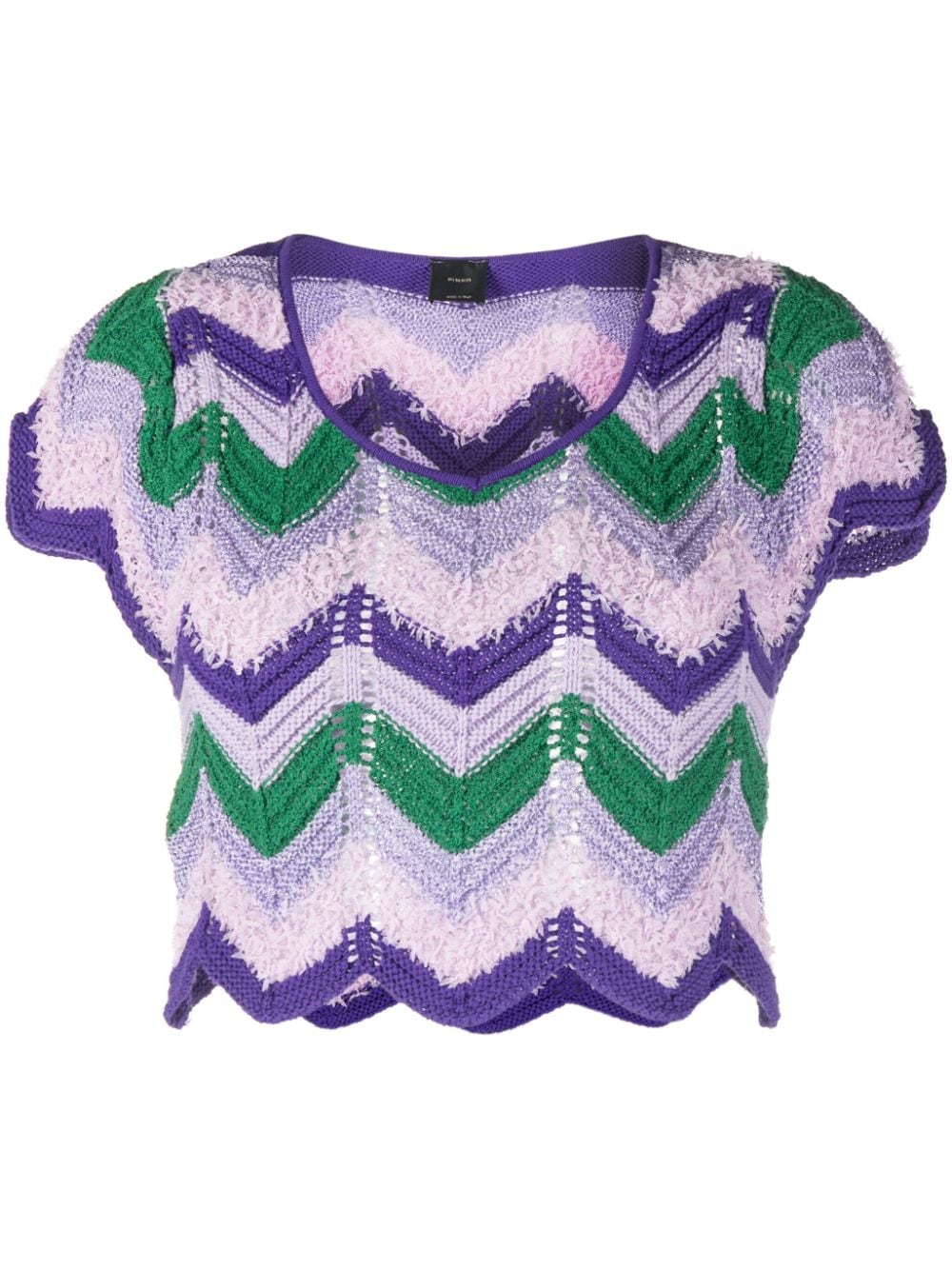 PINKO crochet-knit crop top - Purple von PINKO