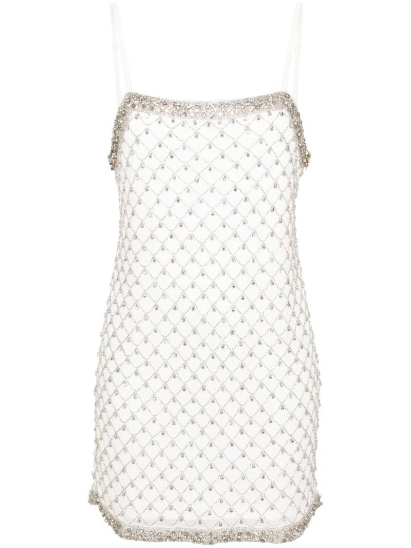 PINKO crystal-embellished mini dress - White von PINKO