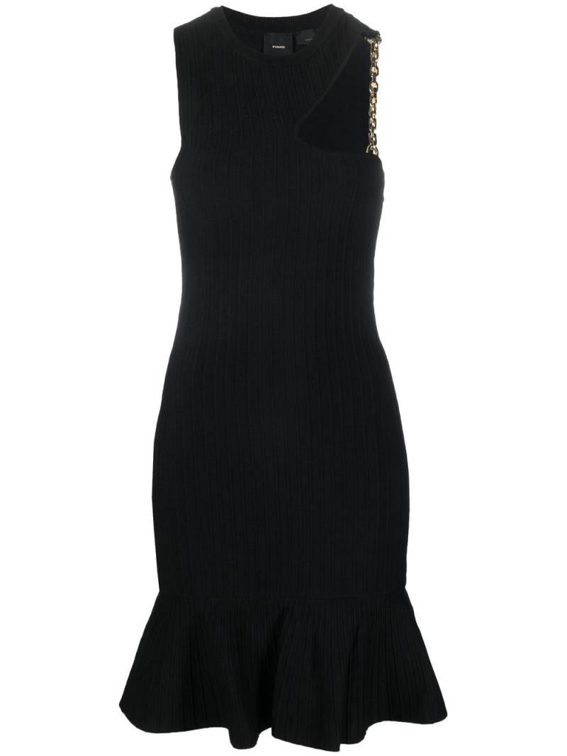 PINKO cut-out knitted minidress - Black von PINKO