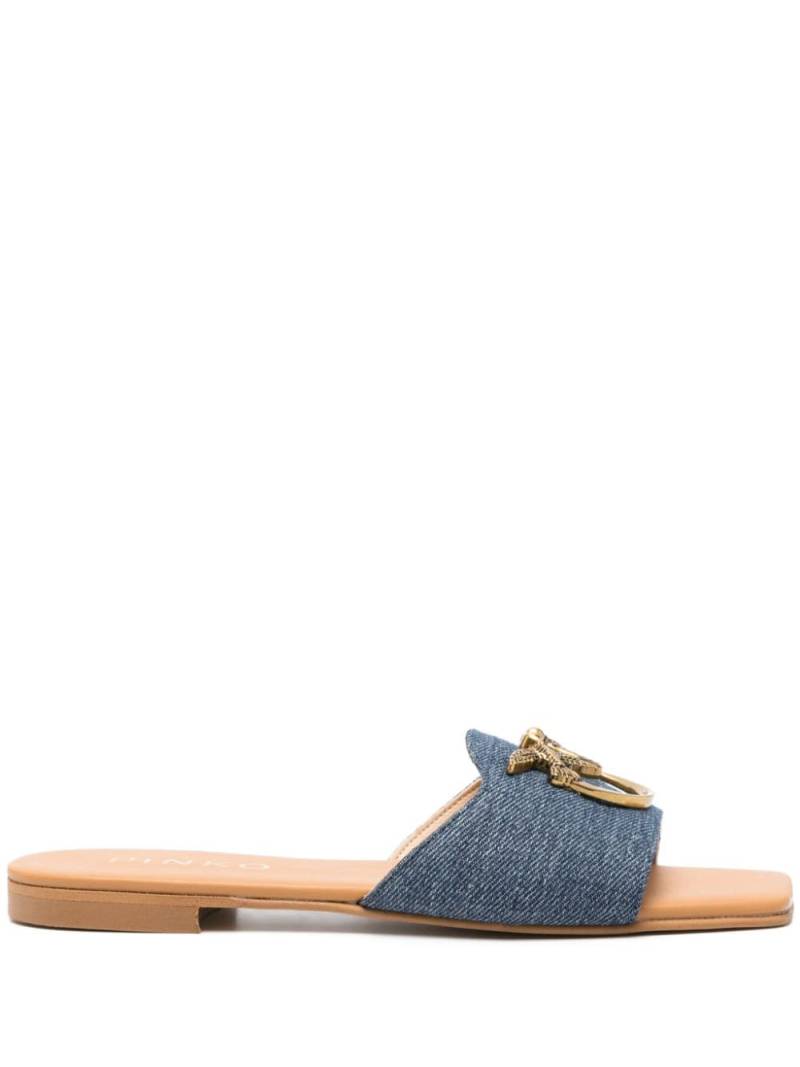 PINKO denim flat slippers - Blue von PINKO