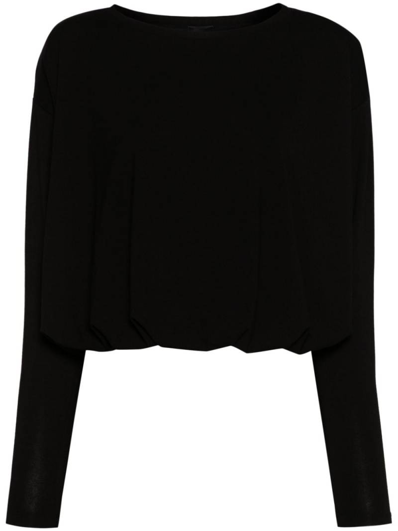 PINKO draped jersey T-shirt - Black von PINKO