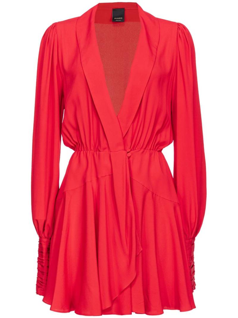 PINKO draped plunge minidress - Red von PINKO