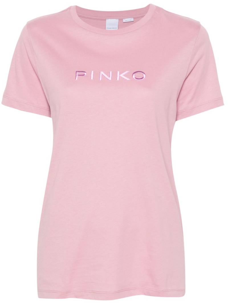 PINKO embroidered-logo cotton T-shirt von PINKO