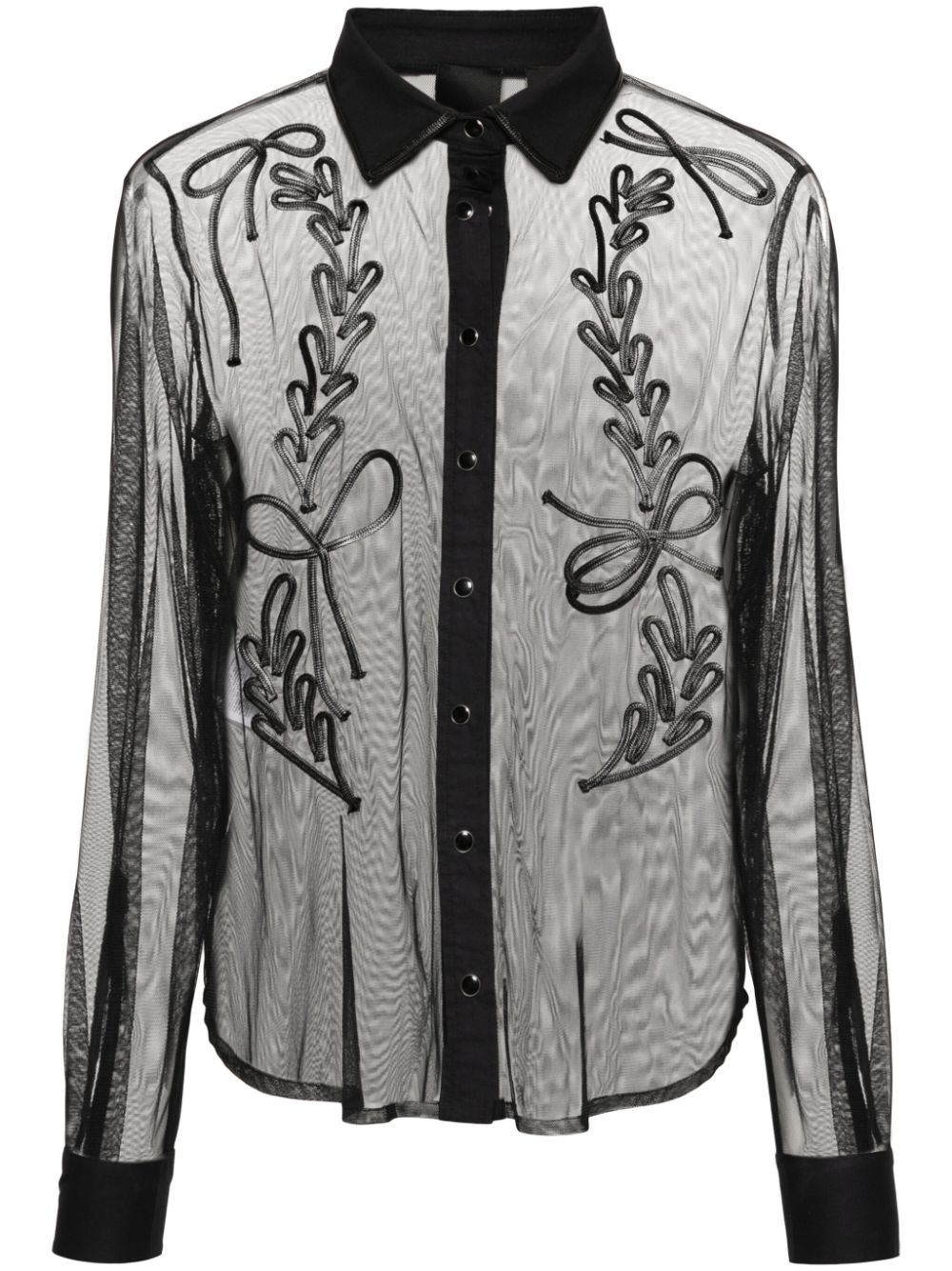 PINKO embroidered-motif shirt - Black von PINKO