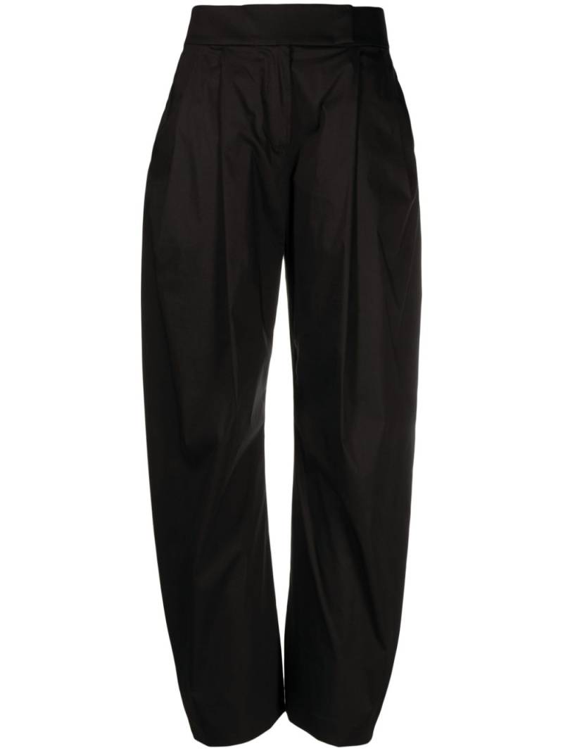 PINKO high-waisted wide-leg trousers - Black von PINKO