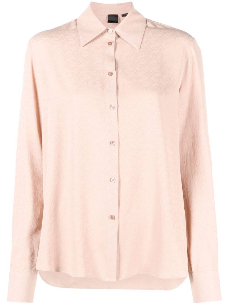 PINKO jacquard-logo long-sleeve shirt von PINKO